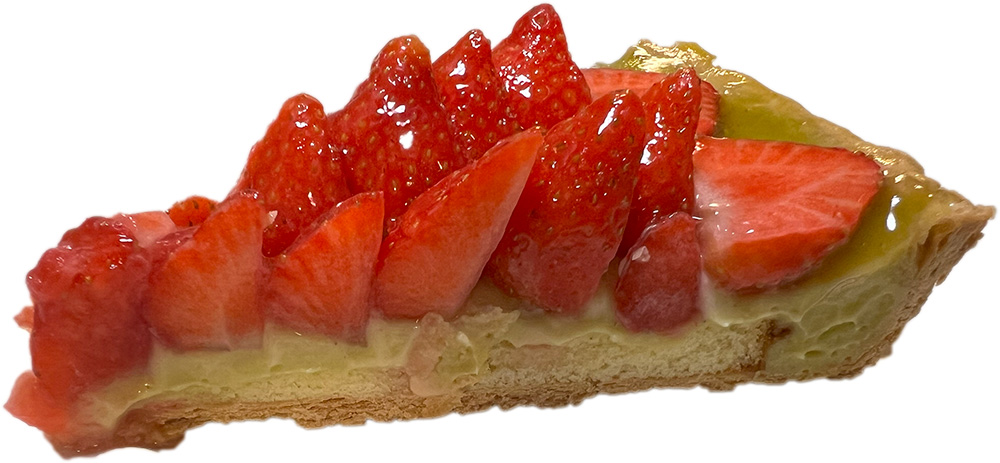 イチゴとピスタチオカスタードのタルト