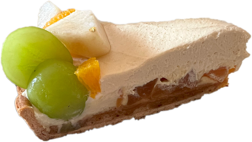 洋梨とキャラメルクリームドームのタルト