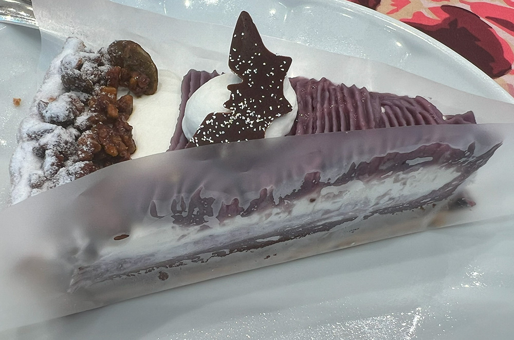 長崎県五島列島 紫芋とミルクチョコスフレのタルト