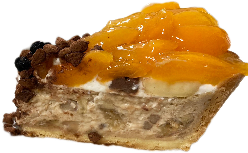 杏とバナナのベイクドチーズタルト